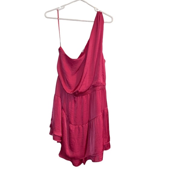 steve madden pink pointe assymetrical  tiered mini party dress - Picture 2 of 6